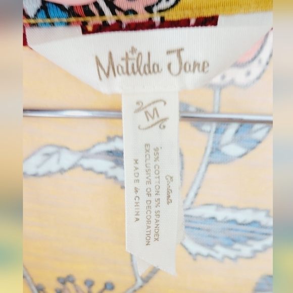 Matilda Jane yellow floral‎ dress with 3/4 sleeves size M - Picture 2 of 5